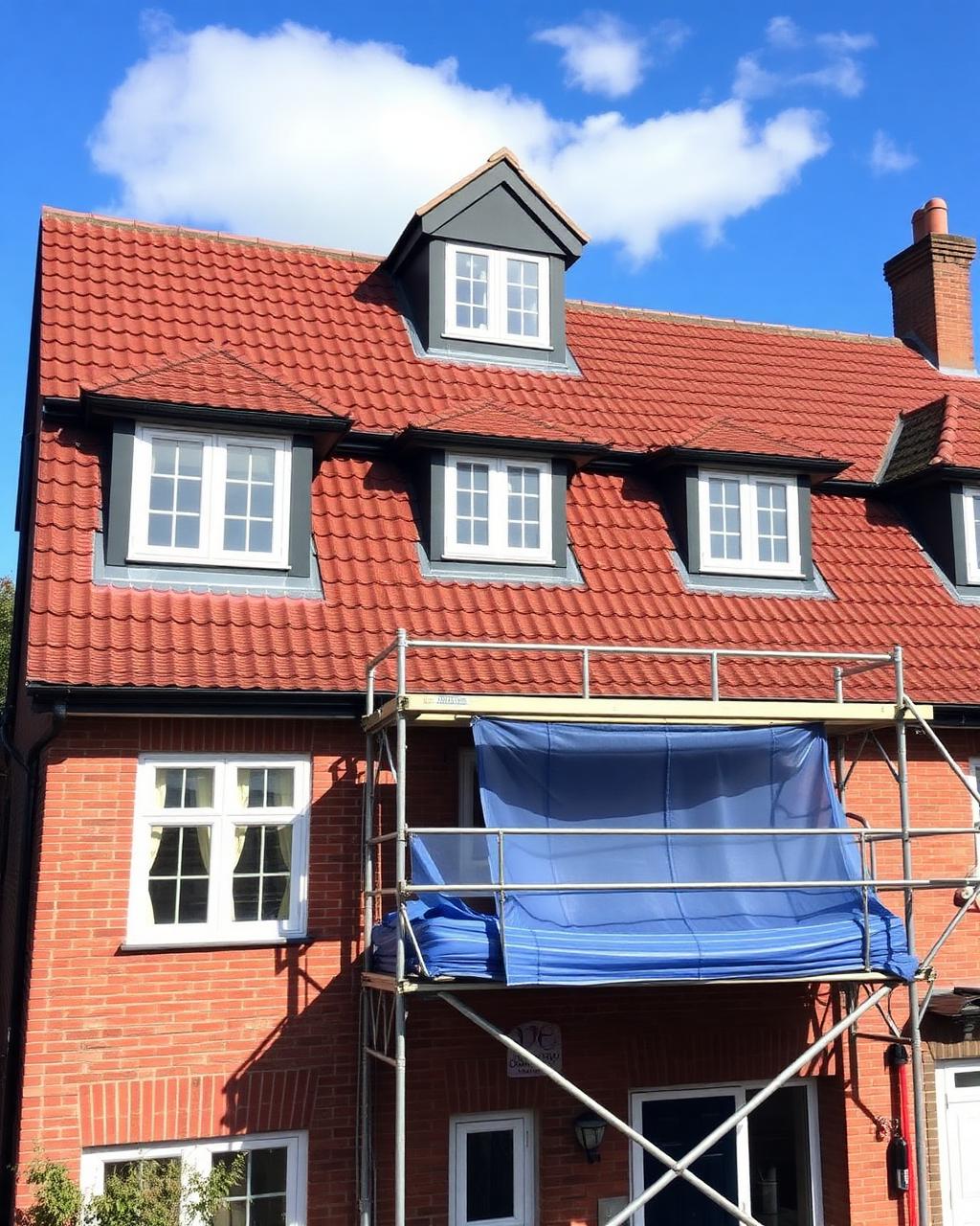 Full roof replacement with new clay tiles