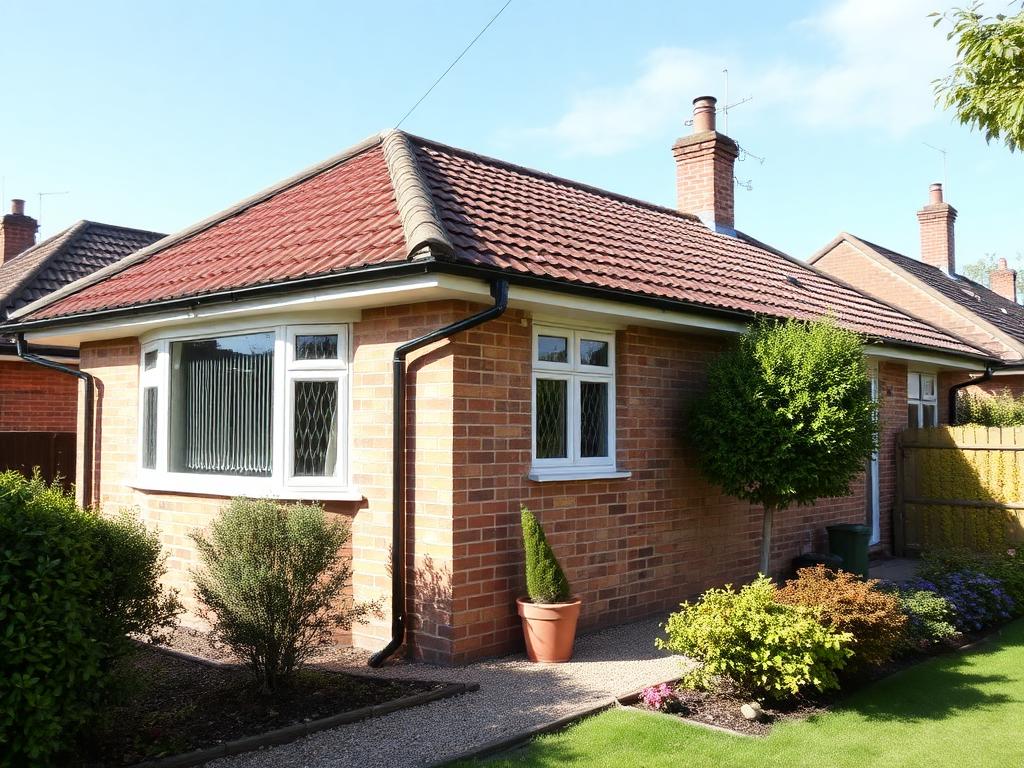 Bungalow with new roof and clean guttering